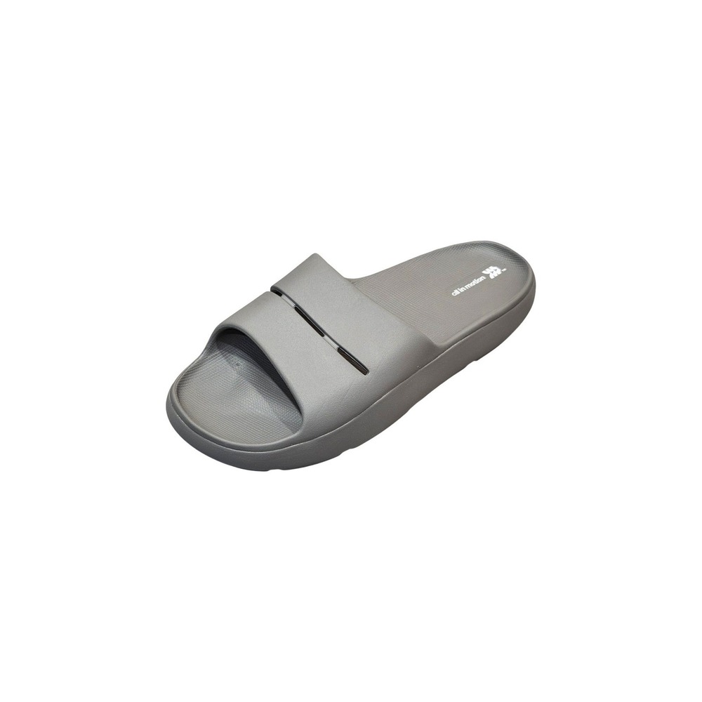 All in Motion‎ Mens Archie Recovery Slide Sandals Gray Contoured Footbed Slip On